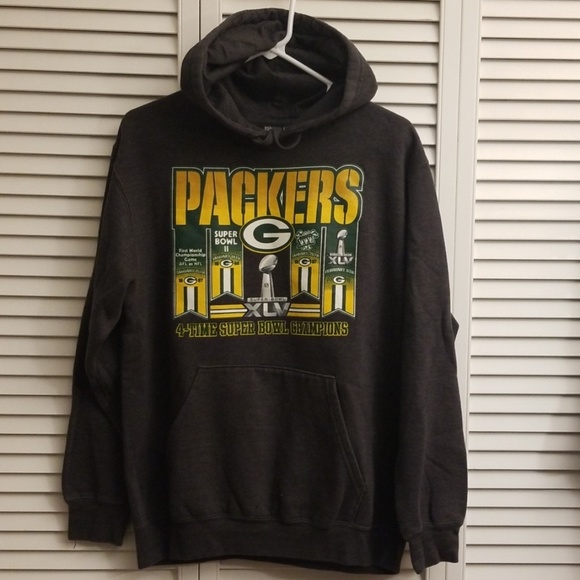 NFL Tops - Green Bay Packers Super Bowl Champion Hoodie NFL Tops - Green Bay Packers Super Bowl Champion Hoodie